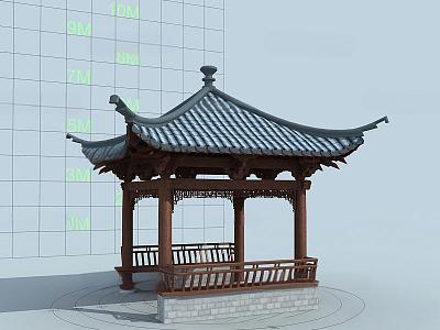 Ancient Pavilion of Chinese-style Ancient Architecture model