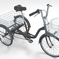 Modern Bicycle Tricycle 3d model