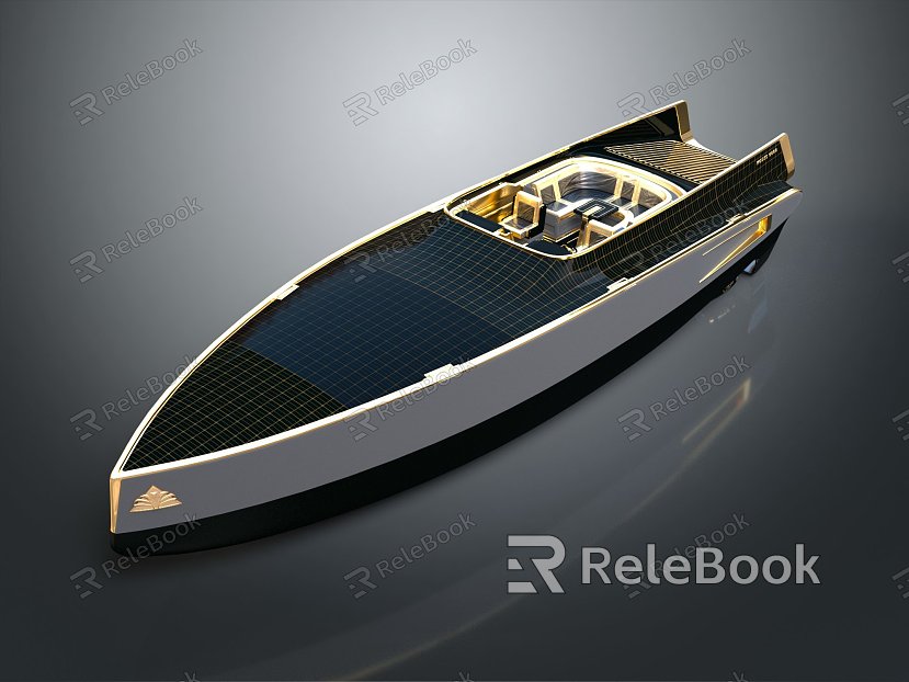 Modern Yacht Sci-Fi Yacht Future Yacht Concept Yacht model