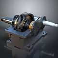 Industrial Gear Transmission Equipment With Metal Shaft Bearing And Base Structure