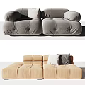modern double sofa 3d model