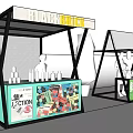 BAREBRICK Exhibition Booth With Promotion Drinks Brochures And People
