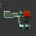 Handheld Smart Machine With Red And Metallic Design For Mechanical Operations