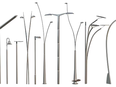 Stylish Outdoor Lights With Modern Designs For Street And Garden Use 3d model