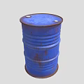 Industrial Equipment Blue Metal Storage Drum with Rustic Finish and Durable Design