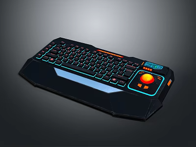 Advanced Gaming Keyboard With Colorful Backlit Keys And Custom Control Button Design 3d model