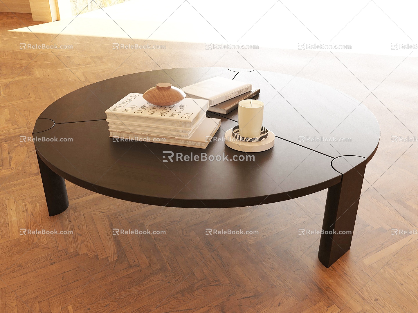 Coffee table round table table 3d model