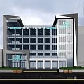 Modern Hospital Building Exterior With Glass Curtain Wall High Rise Structure And Entrance Area