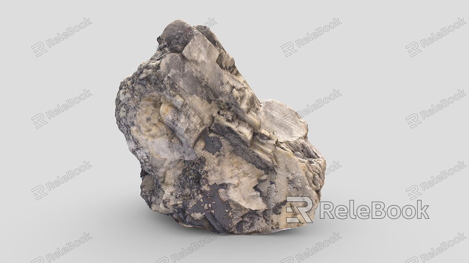 Stone 3 Stone Block Ore Rock Reef Boulder Stone Material Sample model