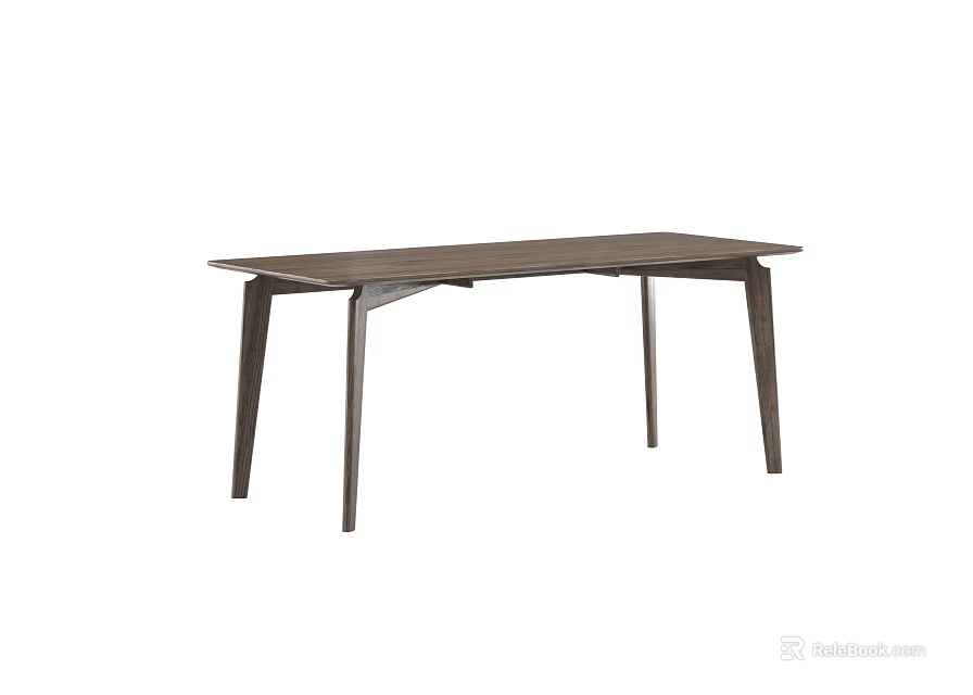 Modern Wooden Dining Table With Sleek Design And Slim Legs Structure 3d model