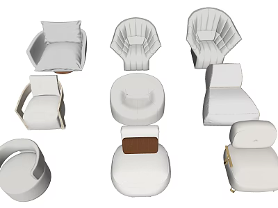 Modern Single Sofa Designs With Various Styles And Comfortable Seating Features 3d model