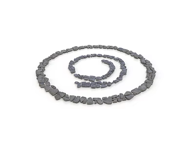 Gray Small Square Spiral Design Decorative Household Item For Home Decor 3d model
