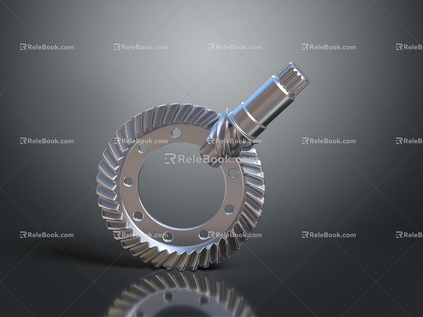 modern gear big gear small gear cast iron gear 3d model