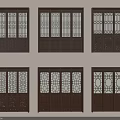 Elegant Traditional Chinese Wooden Room Divider With Carved Lattice Panel Design
