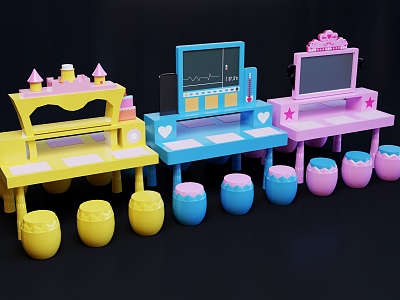 Children's toy table model