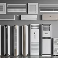 Modern air conditioning vertical air conditioning air conditioning port 3d model