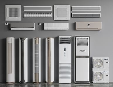 Modern air conditioning vertical air conditioning air conditioning port 3d model