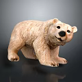 Realistic Polar Bear Sculpture with Detailed Fur Texture and Standing Pose