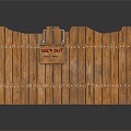 Fence Gate Fence Wall Defense Wall Wooden Fence 3d model