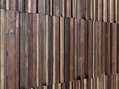 Wood veneer siding 3d model