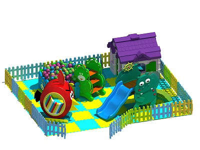 Modern Amusement Equipment Children's Slide Ball Pool Amusement Equipment 3d model