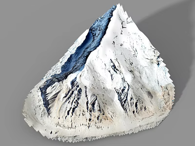 Rockery Stone With Snow Mountain Inspired Texture And Layered Naturalistic Design 3d model