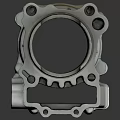 Aluminum Mechanical Engine Part With Curved Section Machined Surface And Holes