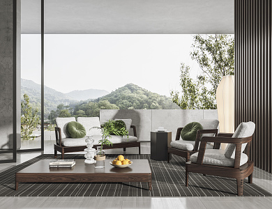 Modern Minotti Balcony 3d model