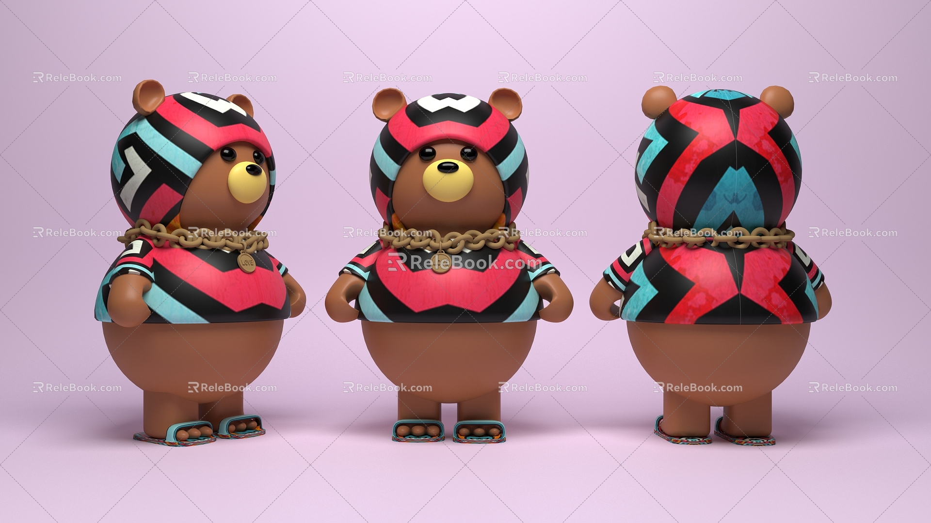 Modern Doll Bear Cartoon 3d model