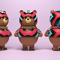 Modern Doll Bear Cartoon 3d model