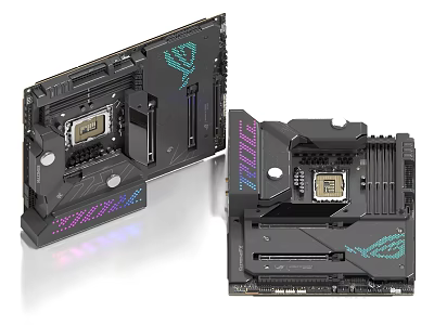 Premium Gaming Motherboard Design With RGB Lighting And Advanced Cooling Modules 3d model