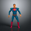 Superman Action Figure In Blue Costume With Red Emblem And Red Boots