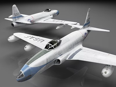 Detailed Scale Model Airplanes With Vintage Military Design And Markings 3d model