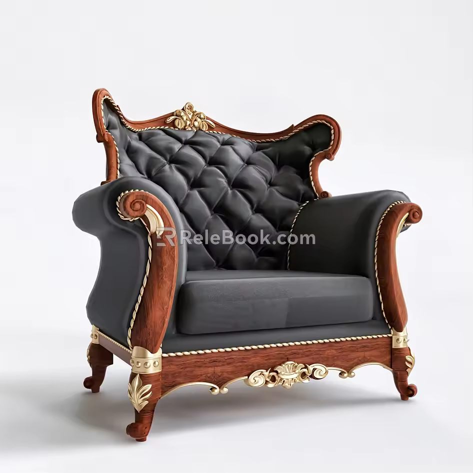 Single sofa 3d model