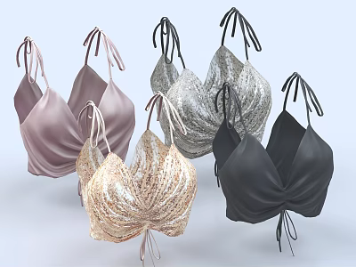 Bra Underwear Bra Sling Clothes Clothing Women's Clothes 3d model
