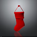 Red Christmas Stocking Festive Hanging Design With Soft Fabric And Classic Style