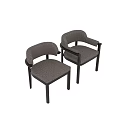 Stylish Comfortable Modern Leisure Chairs With Fabric Upholstery And Wood Frame Armrests Design