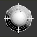 Silver Metallic Spacecraft With Spherical Components And Tail Structure For Aerospace Exploration