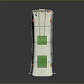 Green And White Trolley Bus With Trolley Poles And Classic Design