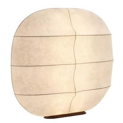 Modern Round Beige Floor Lamp With Horizontal Stitches And Textured Surface 3d model Modern Round Beige Floor Lamp With Horizontal Stitches And Textured Surface 3d model
