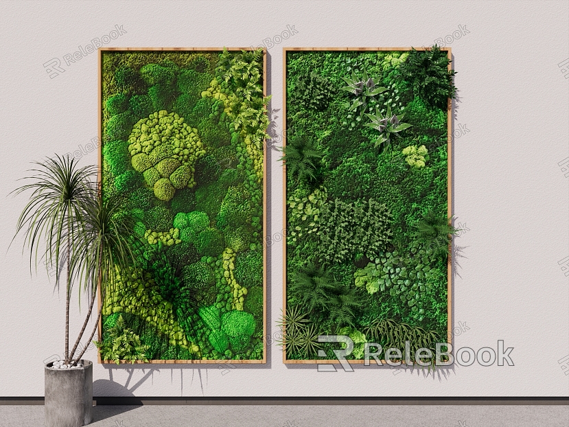 modern plant wall green plant wall model