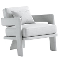 Modern Sofa Chair Fabric Leisure Chair 3d model