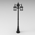 European-style outdoor street lamp 3d model