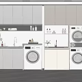 Bathroom Cabinet Rack With Modern White Cabinets Washing Machines Countertops And Storage Space