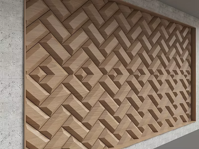 Modern background wall 3d model