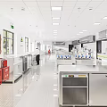 Modern Commercial Kitchen Interior With Stainless Steel Worktables Equipment And Spacious Layout