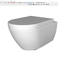 Modern White Wall Mounted Toilet Featuring Sleek Design For Bathroom Interiors