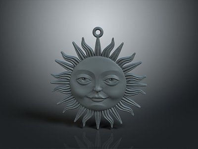 Pendant Sun Pendant Gem Pendant Diamond Pendant Jewelry Realistic 3d model