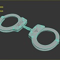 Iron shackles, metal handcuffs, shackles, daily necessities 3d model