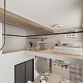 Loft Living Room With Large Windows And Modern Minimalist Decor